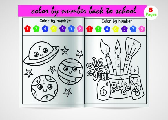 Back to School Math: Color by Number for 1st Grade Fun