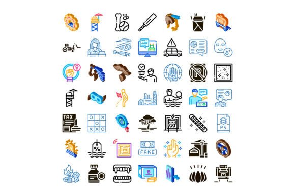 Exploring the Diverse Collection of Color Line Icons a