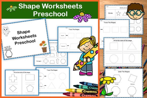 Shapes Worksheets Trace,Color Activities: A Creative Guide