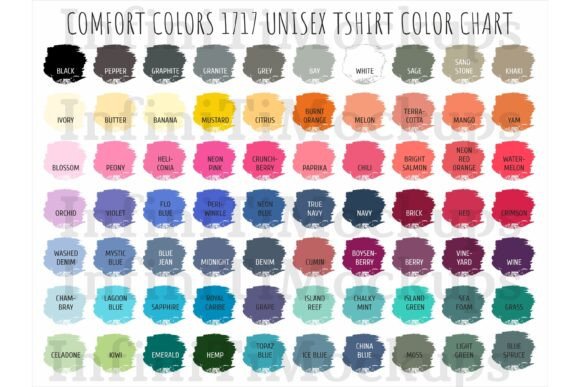 Stop Guessing T-Shirt Colors: The Comfort Colors 1717 Chart