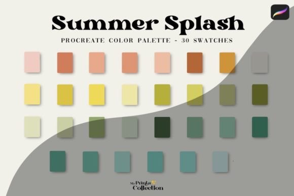 Summer Splash Procreate Color Palette: Vibrant Hues for Digital Artists