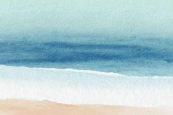 Tropical Beach Watercolour Background: A Creative Asset