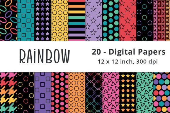 Unleashing Vibrant Creativity with Rainbow Color Printable Patterned Paper